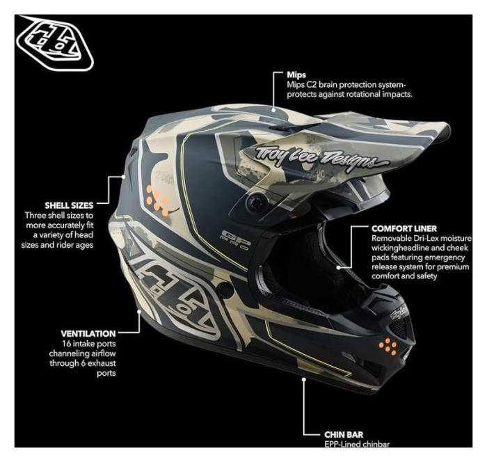 Мото шолом TLD GP PRO HELMET; TROOPER [WHITE] L