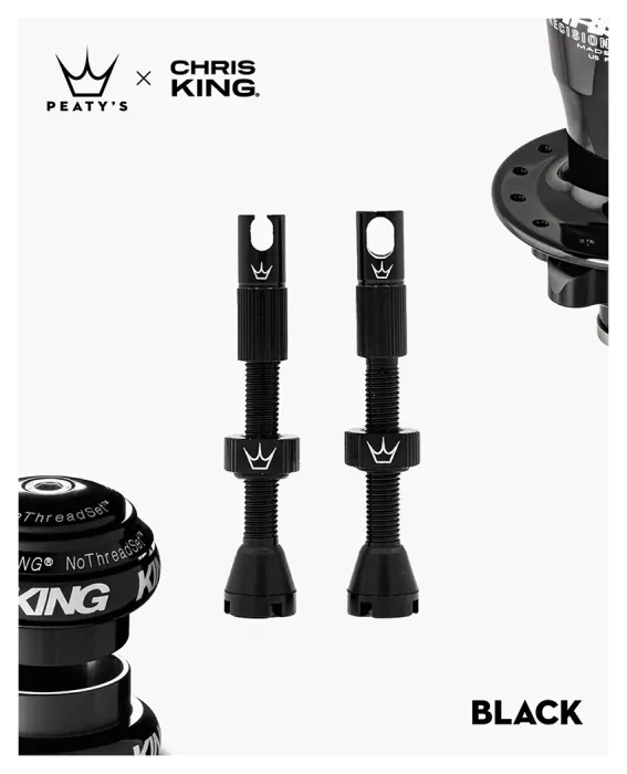 Ниппели Peaty's x Chris King Tubeless Valves, 60mm, Black