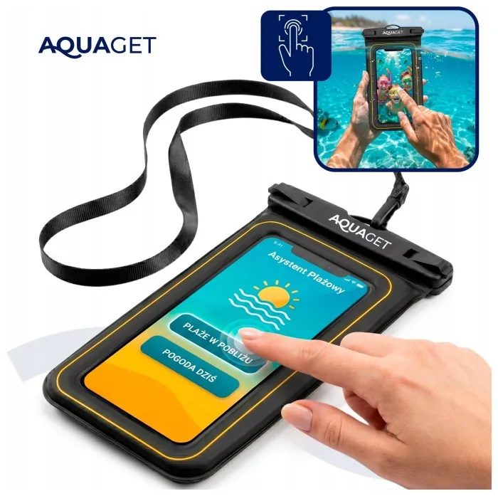 Чохол водонепроникний Aquaget для телефона з кріпленням на руку AQ0029 Black