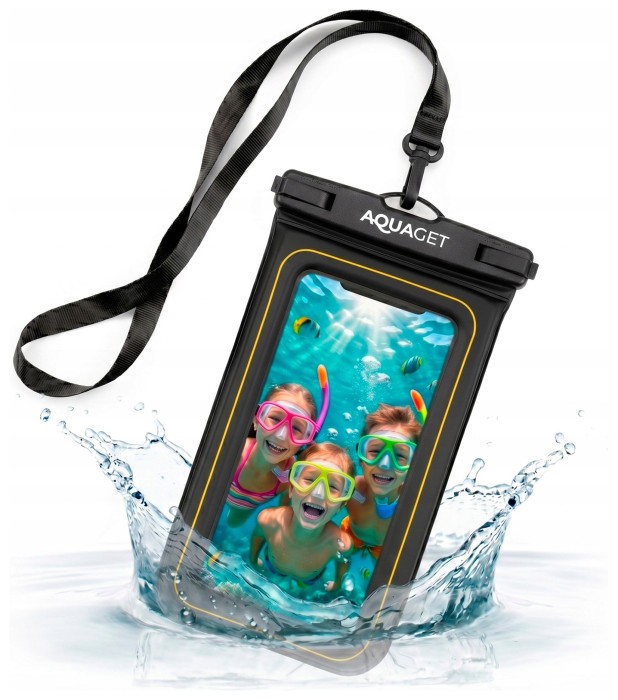 Чохол водонепроникний Aquaget для телефона з кріпленням на руку AQ0029 Black