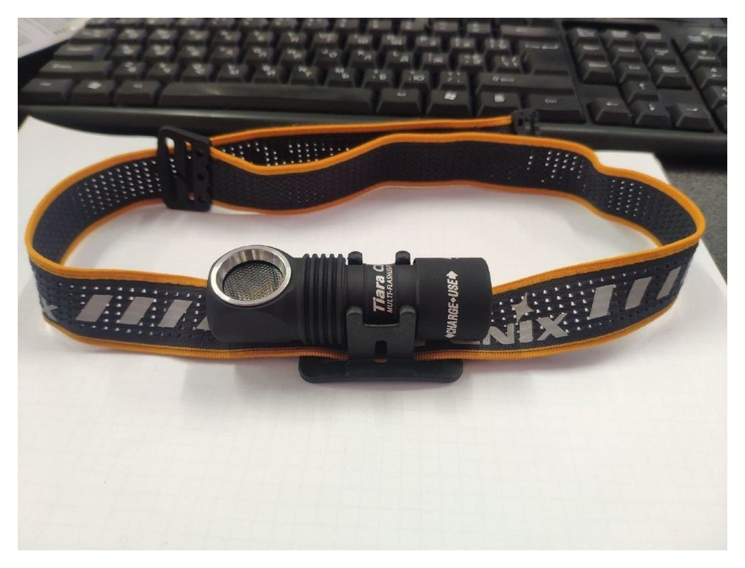 Стрічка для налобних ліхтарів Fenix, одинарна, AFH-03, чорно-помаранчева, укр, укр