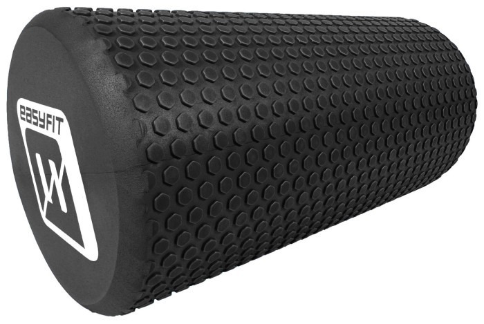 Масажний ролик EasyFit Foam Roller 30 см Чорний
