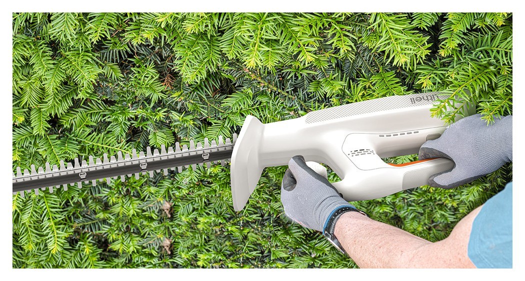 Аккумуляторный кусторез Litheli, питание от павербанка (УМБ Litheli Power Bank 10000 mAh, 45 W, 2А в комплекте)