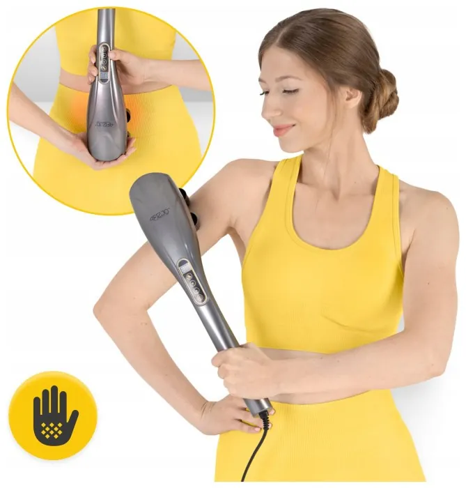 Ручной вибрационный массажер для тела 4FIZJO Long Stick 7 в 1 Grey (P-5907739319135)