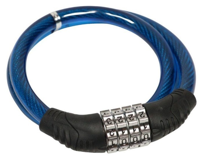 Замок тросовий кодовий VLT PJ-098 650мм *12мм синій AM (брендоване пакування), укр, укр