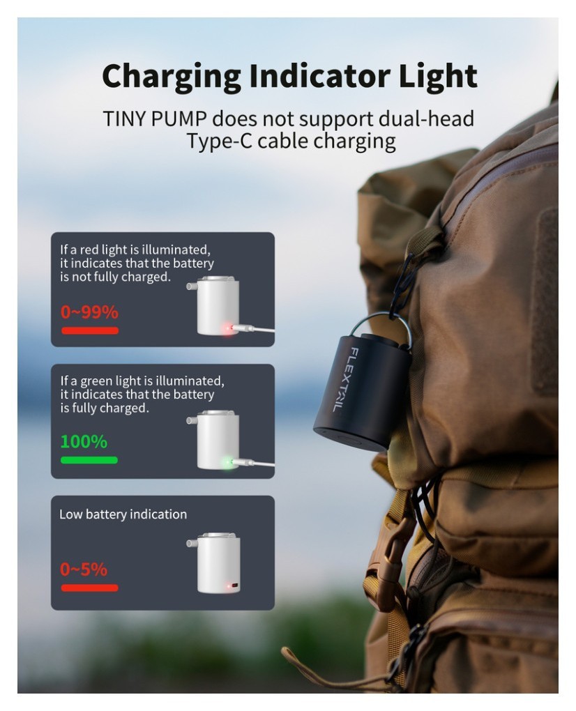 Кемпинговый насос Flextail Tiny Pump, оранжевый