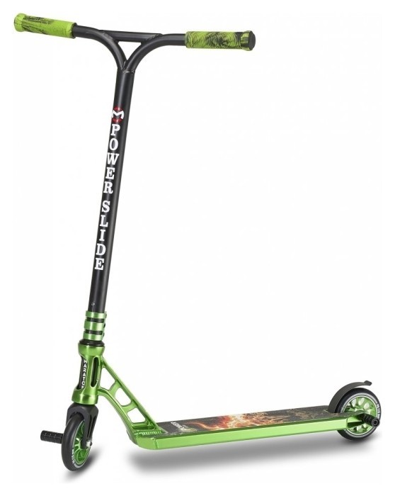 Трюковий самокат Maraton Powerslide HIC 2022 Зелений вогонь, укр, укр