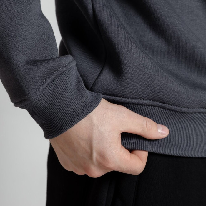 Свитшот Slavni оверсайз мужской темно-серый, Свитшот Slavni Ample тринитка начес темно-серый