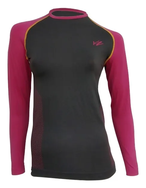 Термобілизна для дорослих: жіноча кофта K2 ALL TERRAIN WOMEN SHIRT M, L Black/rosebud (70058) (L, M black/rosebud)