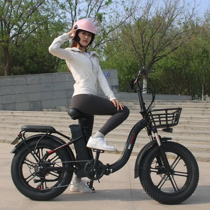 Електровелосипед Akez F01 (750 Вт; 15 А*год; 48 В), колеса 20", з ручкою газу, чорний