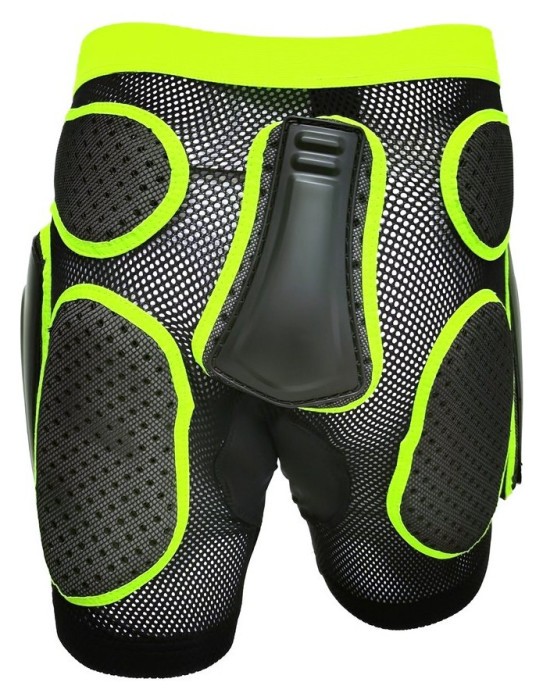 Шорты защитные спортивные USD ARMOR SHORTS XL Black/lime punch (USS21U1E)