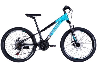 Велосипед ST 24" SPACE MARS DD FR рама-11" бирюзово-черный (матовый) 2025