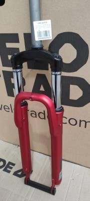 Вилка 26" Амортизаційна ST 1-1/8 rod-200 безрізьбова travel-50мм disc червоний (матовий) YS 3041 matt LIANJI LJ641 TREK