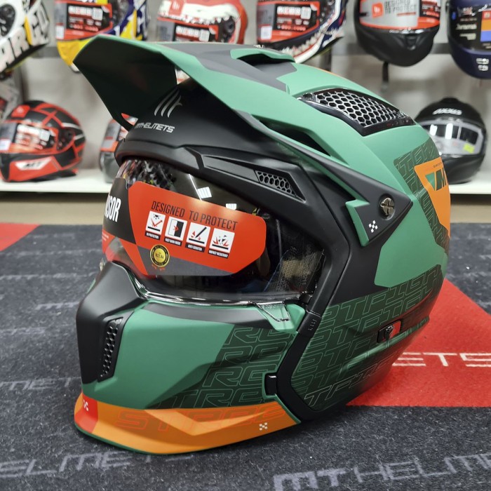 Мотошолом MT STREETFIGHTER SV S Totem C6 Matt Green ECE2206