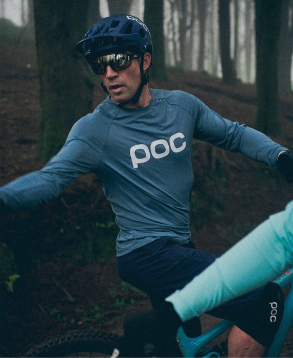 Шолом велосипедний POC Tectal Race Spin, Lead Blue / Hydrogen White Matt