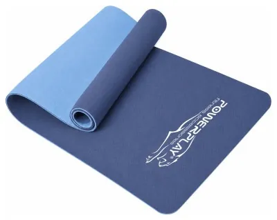Коврик для йоги и фитнеса PowerPlay 4150 TPE Premium Performance Mat Океанический (183x61x0.6 см.)