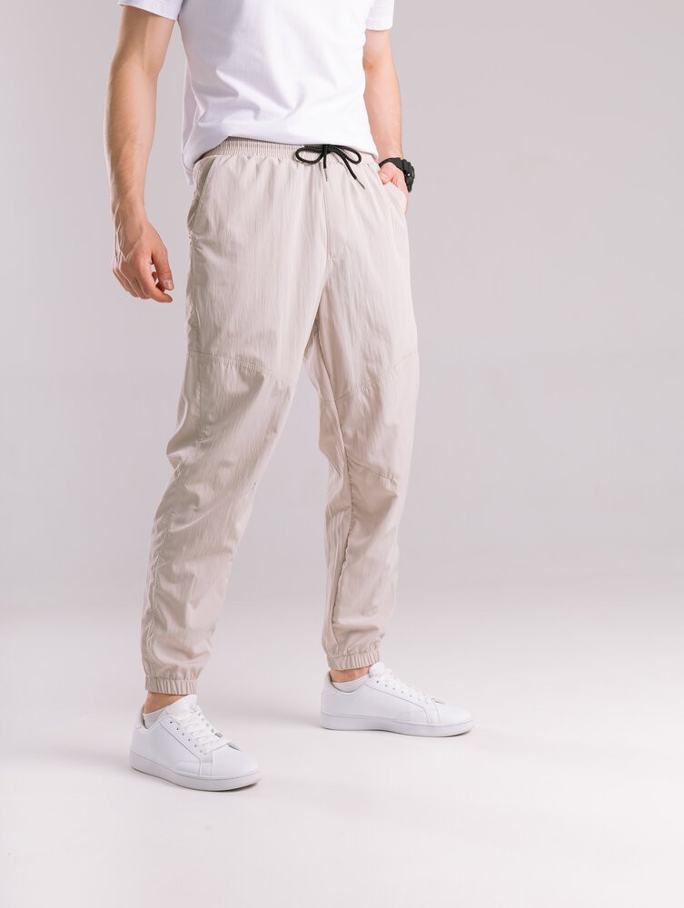 Бежеві чоловічі джогери. Джогери плащівка спорт чоловічі Pobedov Yoxo. Штани джогери з кишенями, укр, укр