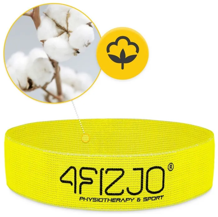Резинка для фитнеса и спорта из ткани 4FIZJO Flex Band 23-29 кг Yellow (P-5907739311702)