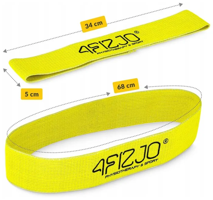 Резинка для фитнеса и спорта из ткани 4FIZJO Flex Band 23-29 кг Yellow (P-5907739311702)