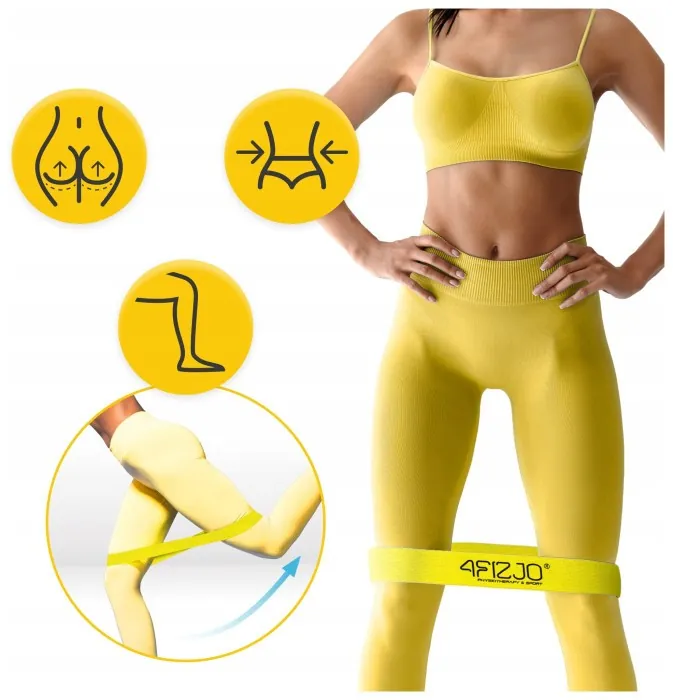 Резинка для фитнеса и спорта из ткани 4FIZJO Flex Band 23-29 кг Yellow (P-5907739311702)