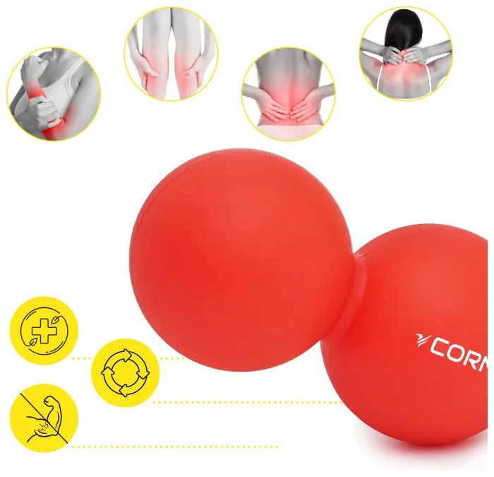 Массажный мяч Cornix Lacrosse DuoBall 6.3 x 12.6 см XR-0112 Red