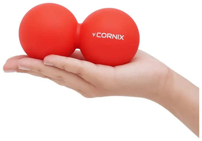 Массажный мяч Cornix Lacrosse DuoBall 6.3 x 12.6 см XR-0112 Red