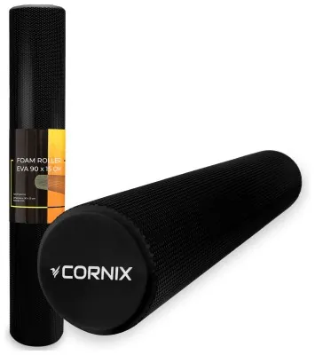 Масажний ролик Cornix EVA+ 90 x 15 см (валик, роллер) XR-0315 Black