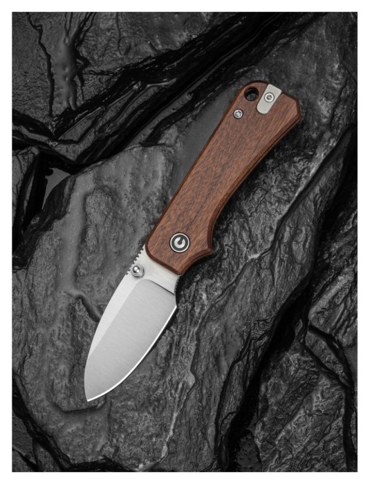 Ніж складаний кишеньковий Civivi Baby Banter Slip Joint (6 см) Nitro-V / Wood натуральний