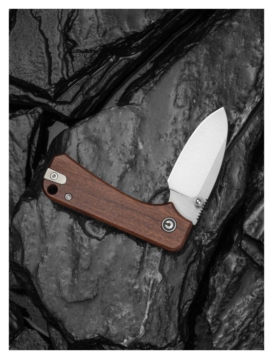 Ніж складаний кишеньковий Civivi Baby Banter Slip Joint (6 см) Nitro-V / Wood натуральний