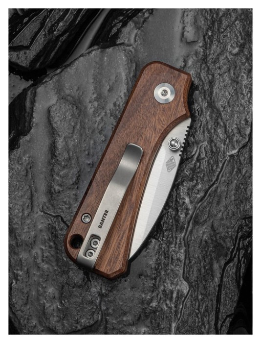 Ніж складаний кишеньковий Civivi Baby Banter Slip Joint (6 см) Nitro-V / Wood натуральний