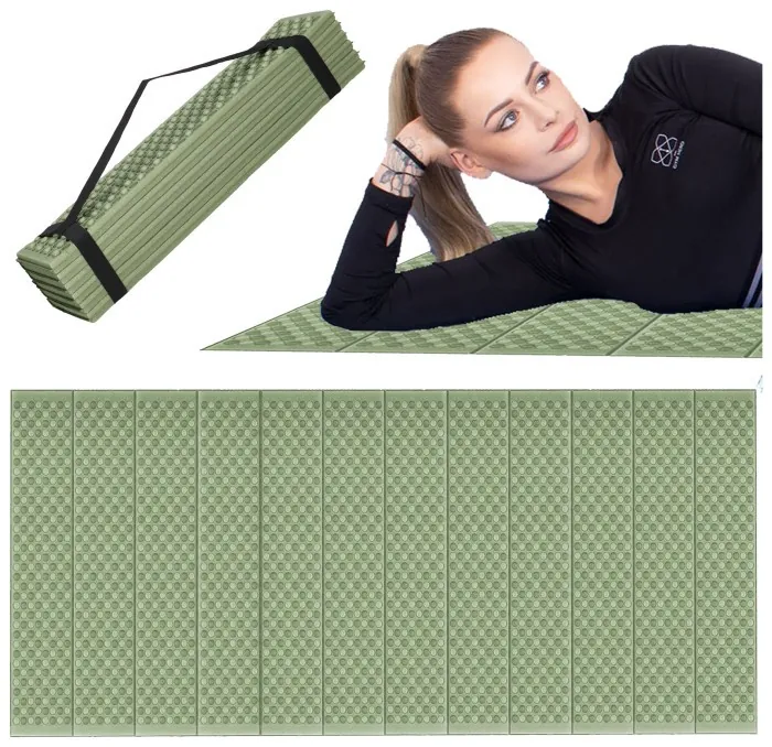 Каримат туристичний Springos XPE 182 x 60 x 0.8 cм складний PM0010 Green/Grey