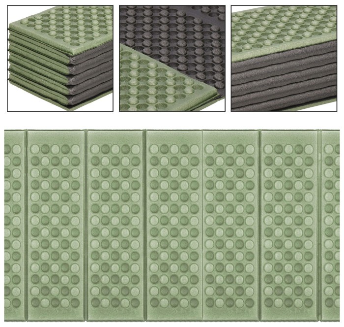 Каримат туристичний Springos XPE 182 x 60 x 0.8 cм складний PM0010 Green/Grey