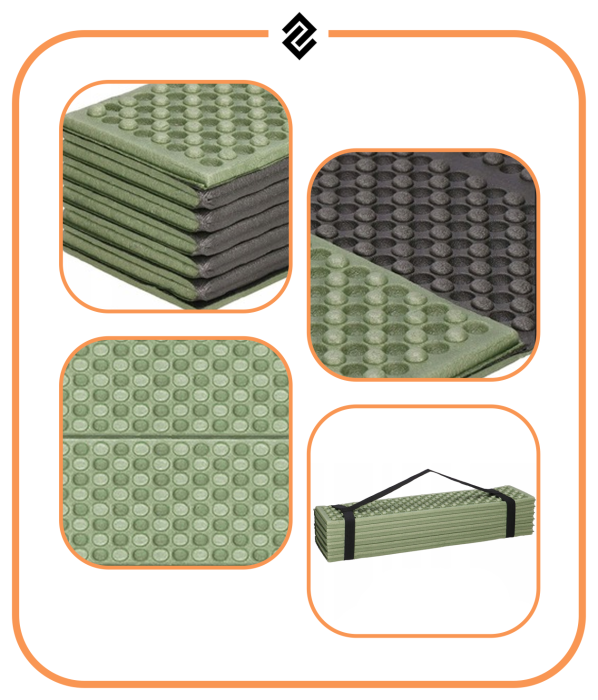Каримат туристичний Springos XPE 182 x 60 x 0.8 cм складний PM0010 Green/Grey