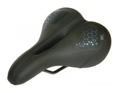 Сідло комфортне з отвором DDK SA431G GEL 273*165 чорне (чорний)