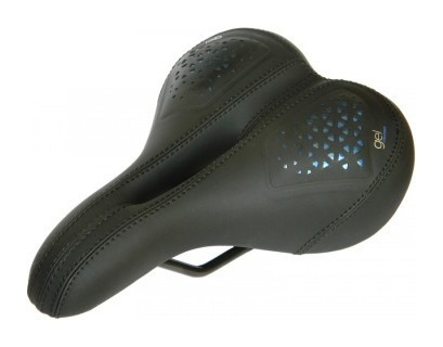 Сідло комфортне з отвором DDK SA431G GEL 273*165 чорне (чорний)