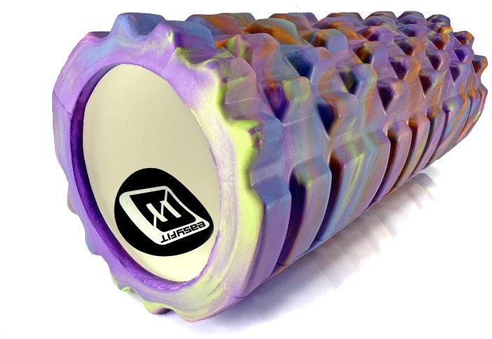 Масажний ролик EasyFit Grid Roller 33 см v.1.1 Multi Фіолетовий