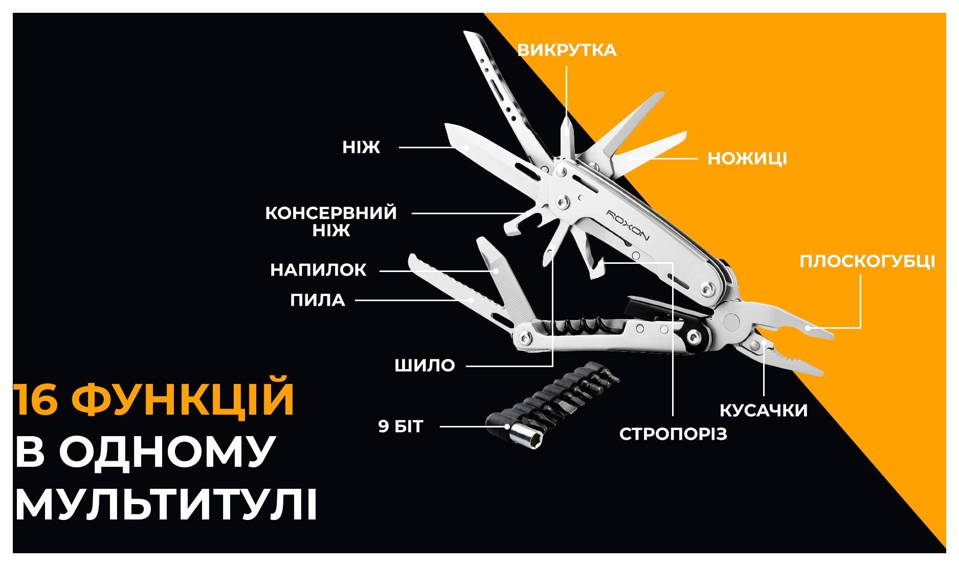 Мультитул Roxon Storm S801S, укр, укр