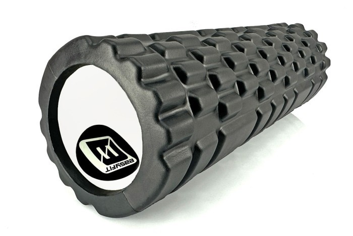 Масажний ролер EasyFit Grid Roller Mini 30 см фіолетовий, укр, укр