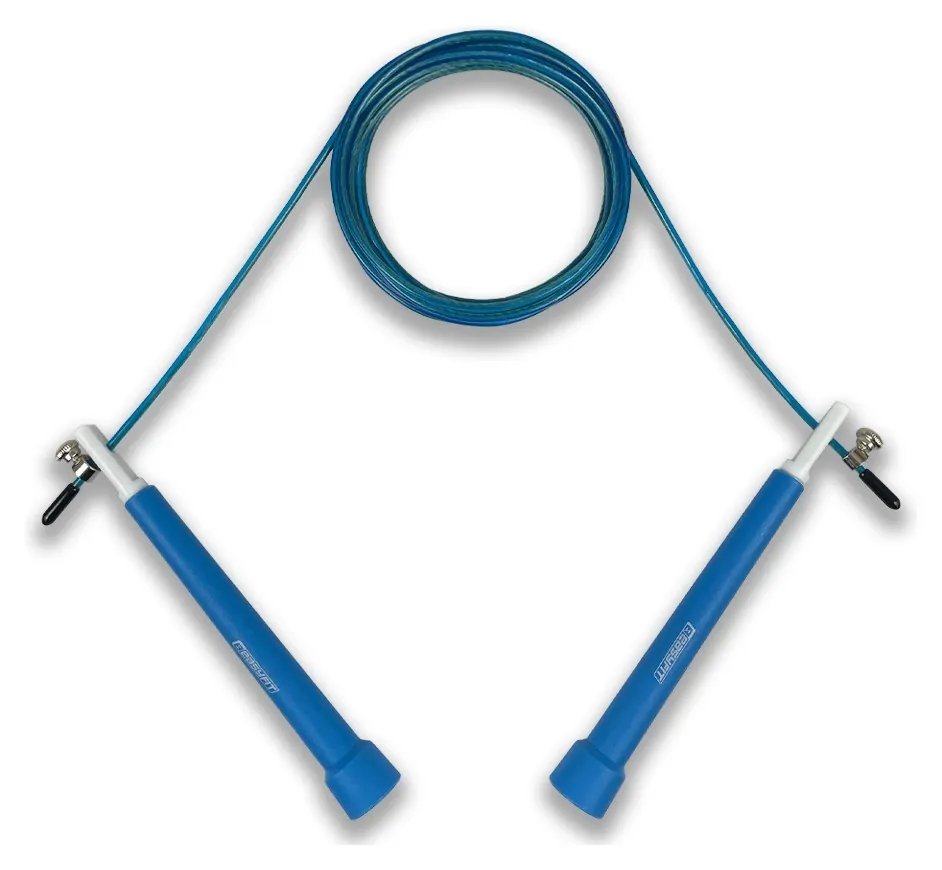 Швидкісна скакалка EasyFit Speed Cable Rope 3 м для схуднення, синя (Синій)
