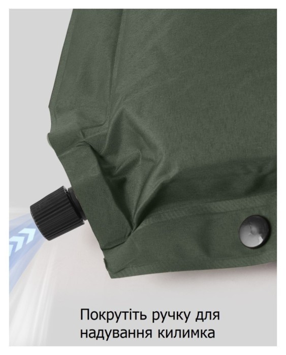 Матрац з подушкою ортопедичний одномісний  Naturehike CNK2450WS020, самонадувний, 200х63х10 см, бежевий, укр, укр