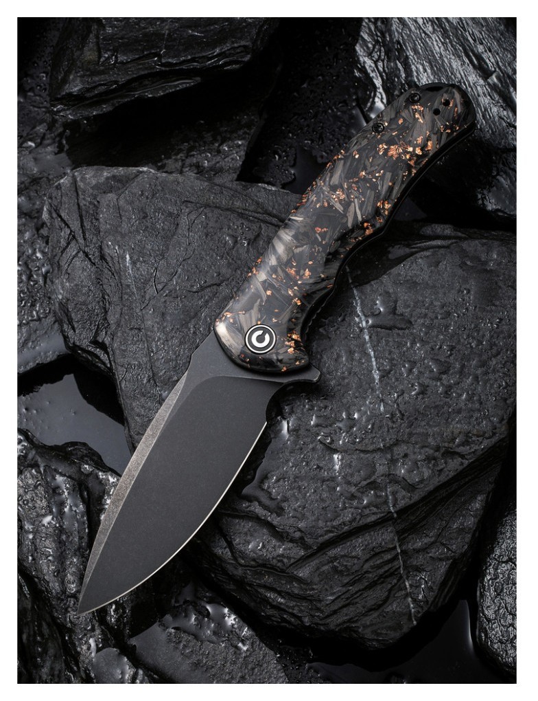 Ніж складаний Civivi Praxis Shredded Carbon Fiber C803I, укр, укр