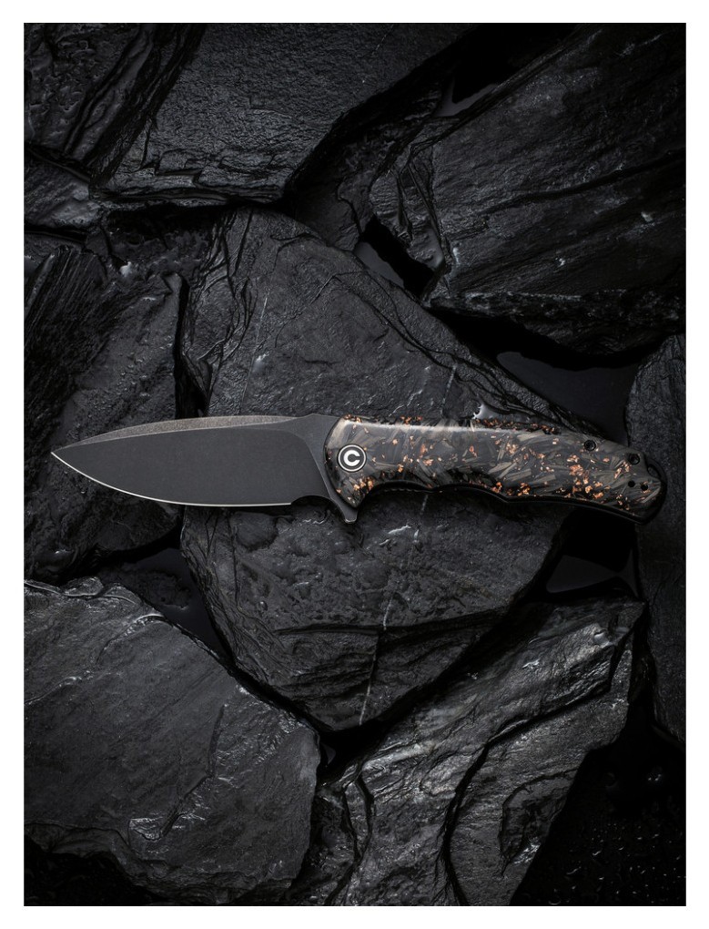 Ніж складаний Civivi Praxis Shredded Carbon Fiber C803I, укр, укр