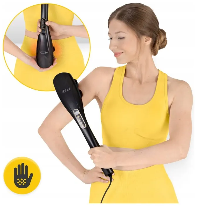 Ручной вибрационный массажер для тела 4FIZJO Long Stick 7 в 1 Black (P-5907739319142)