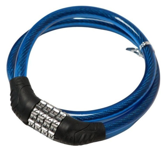 Замок тросовий кодовий VLT PJ-098 800мм *12мм синій AM (брендоване пакування), укр, укр
