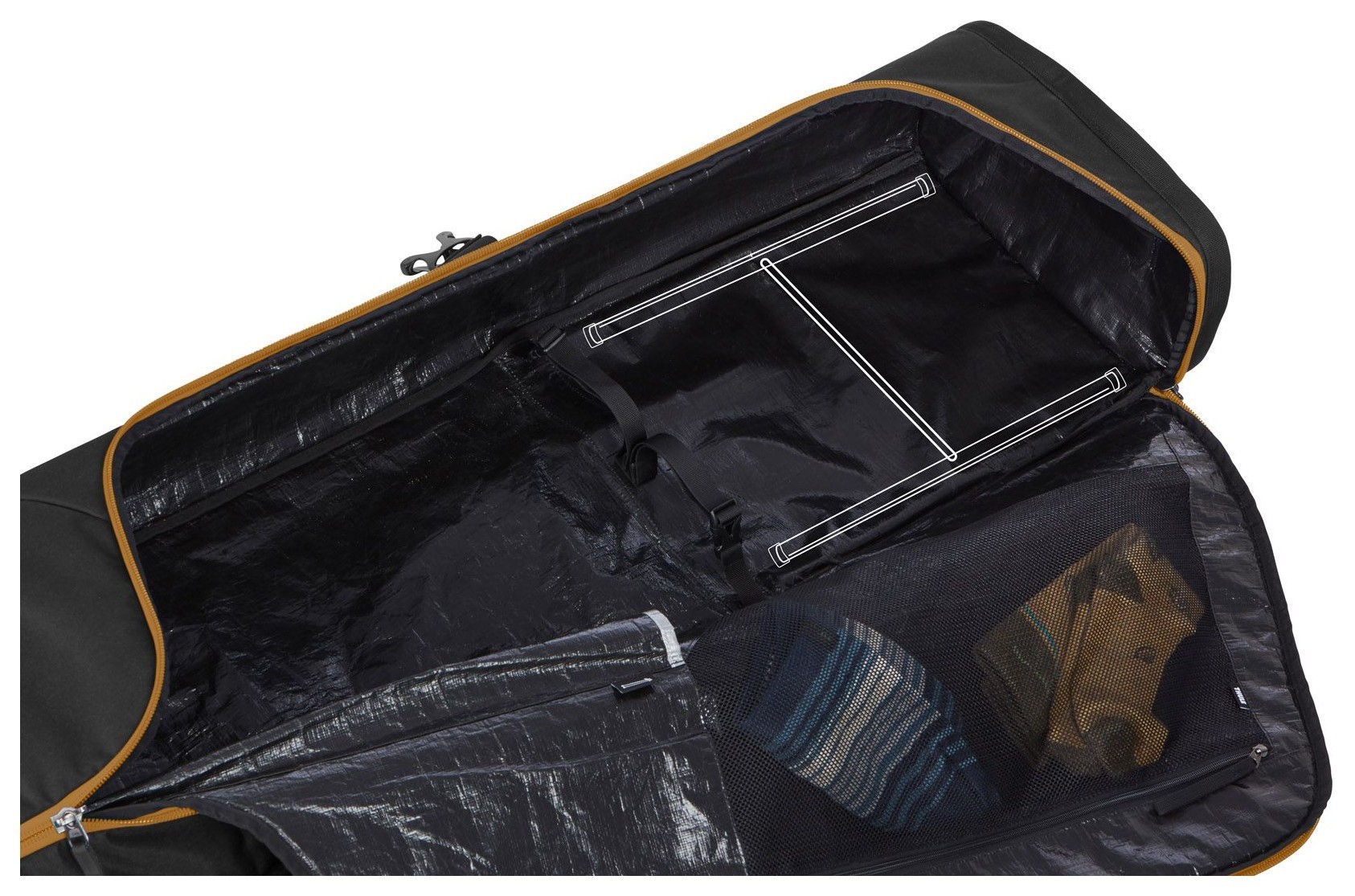 Сумка для лыж на колесах Thule RoundTrip Ski Roller 192cm (Black) 3204362 (TH 3204362), укр, укр