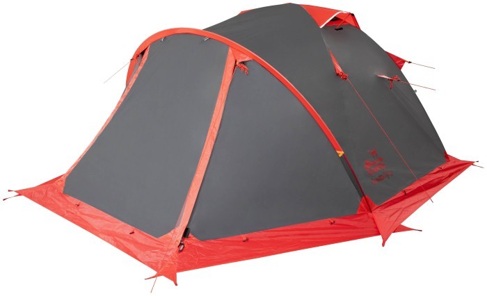 Палатка Tramp Mountain 2 (V2) серая/красная (TRT-022)