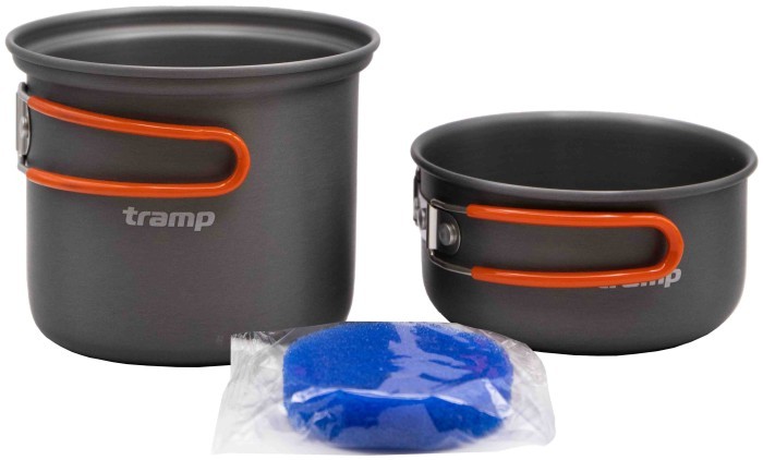 Каструля-кухоль Tramp анодована з кришкою-сковорідкою 0,75+0,5л UTRC-145 (039), укр, укр