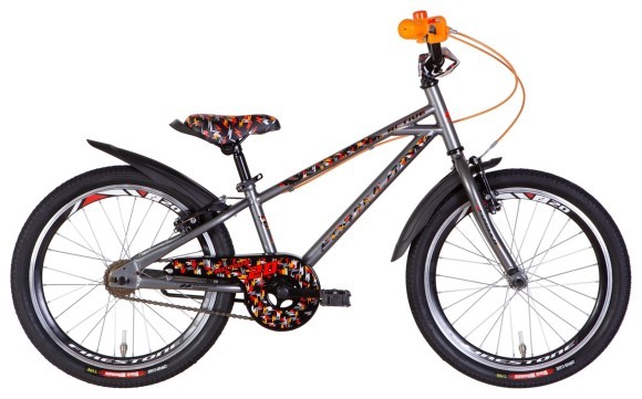Велосипед ST 20" Formula ACTIVE Vbr рама-10" сірий 2024 крила, підніжка, дзвоник, укр