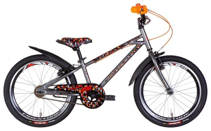 Велосипед ST 20" Formula ACTIVE Vbr рама-10" серый 2024 крылья, подножка, звонок
