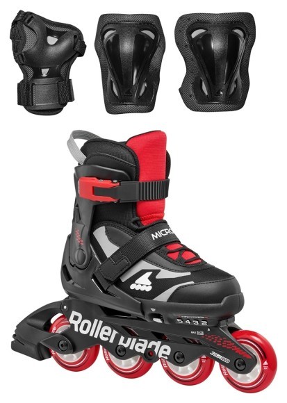 Rollerblade ролики Microblade Combo black-red 33-36.5, укр